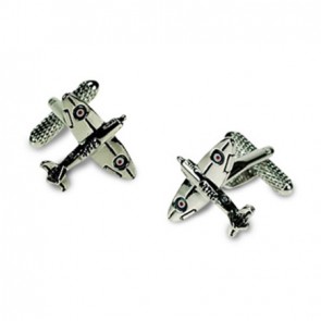 Silver Spitfire Cufflinks by Onyx-Art London