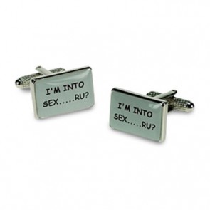 I'm Into Sex Logo Cufflinks by Onyx-Art London