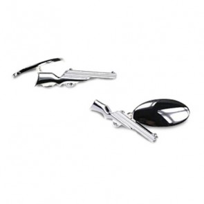 Silver Plate Rifle Chain Link Cufflinks by Onyx-Art London