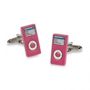 Pink iPod Cufflinks by Onyx-Art London