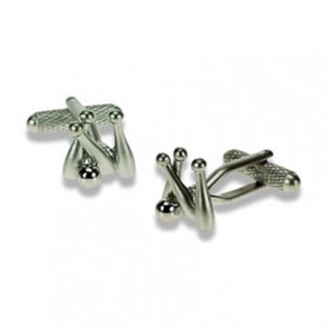 Silver Ten Pin Bowling Cufflinks by Onyx-Art London