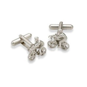 Bicycle Shaped Cufflinks by Onyx-Art London