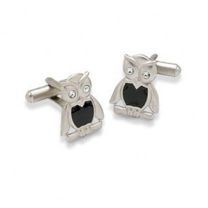 Owl Cufflinks by Onyx-Art London