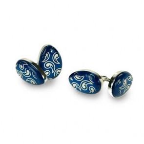 Blue Egg Cufflinks by Onyx-Art London