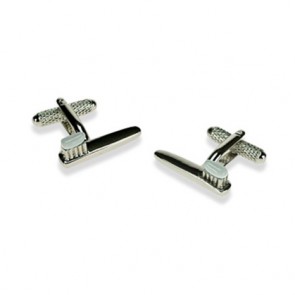 Tooth Brush Cufflinks by Onyx-Art London