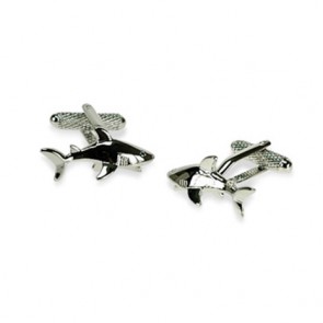 Shark Cufflinks by Onyx-Art London