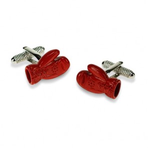 Red Boxing Glove Cufflinks by Onyx-Art London