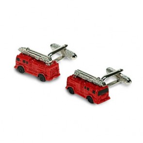 Red Fire Engine Cufflinks by Onyx-Art London