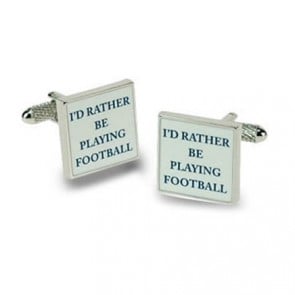 I'd Rather Be Playing Football Cufflinks by Onyx-Art London
