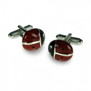 Ladybird Shaped Cufflinks by Onyx-Art London