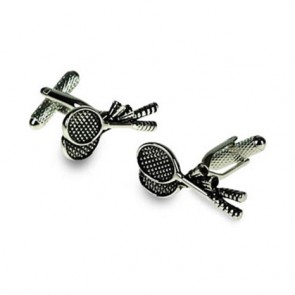 Badminton Cufflinks by Onyx-Art London