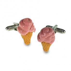 Ice Cream Cone Cufflinks by Onyx-Art London