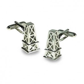 Oil Derrick Cufflinks by Onyx-Art London