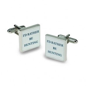 I'd Rather Be Hunting Cufflinks by Onyx-Art London