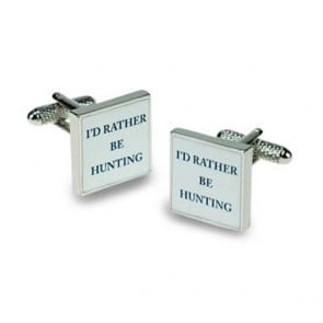 I'd Rather Be Hunting Cufflinks by Onyx-Art London