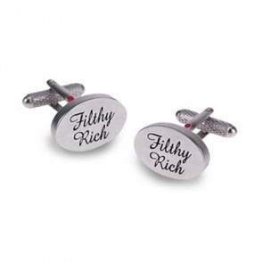 Filthy Rich Cufflinks by Onyx-Art London