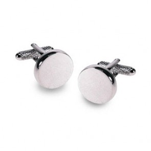 Plain Circle Cufflinks by Onyx-Art London