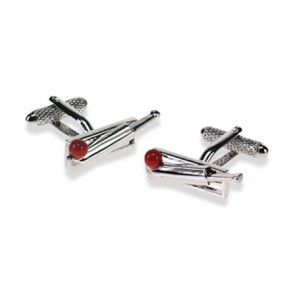 Cricket Wicket Shaped Cufflinks by Onyx-Art London