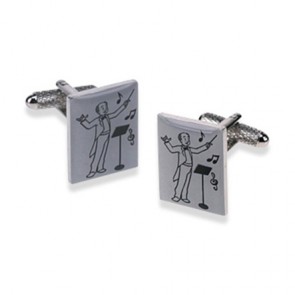 Musical Conductor Cufflinks by Onyx-Art London