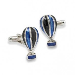 Hot Air Balloon Cufflinks by Onyx-Art London