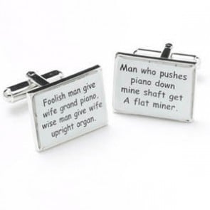 Foolish Man Give Cufflinks by Onyx-Art London