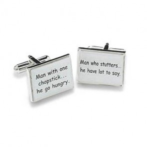 Man With One Cufflinks by Onyx-Art London