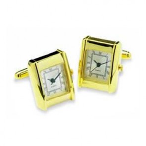 Gold Rectangular Watch Cufflinks by Onyx-Art London