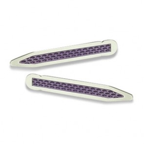 Purple Rhodium Collar Stiffeners by Onyx-Art London