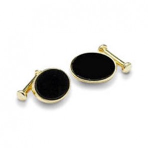 Oval Black Onyx Cufflinks by Onyx-Art London