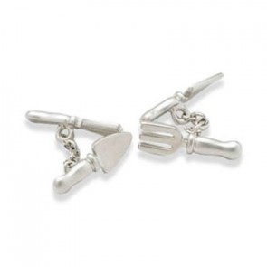 Fork And Trowel Style Cufflinks by Onyx-Art London