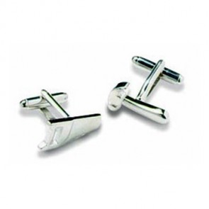 Hammer And Saw Silver Look Cufflinks by Onyx-Art London