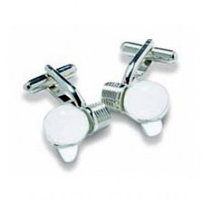 Light Bulb Simple Cufflinks by Onyx-Art London