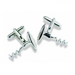 Cork Screw Cufflinks by Onyx-Art London