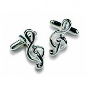 Treble Clef Music Cufflinks by Onyx-Art London