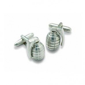 Hand Grenade Cufflinks by Onyx-Art London