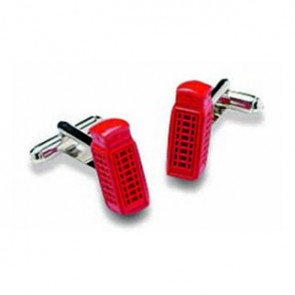 UK Red Phone Box Cufflinks by Onyx-Art London