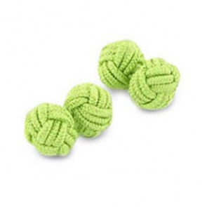 Green Knot Cufflinks by Onyx-Art London