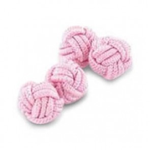 Pink Knot Cufflinks by Onyx-Art London