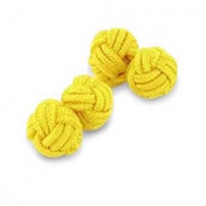 Yellow Knot Cufflinks by Onyx-Art London