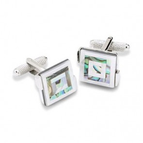 Multicoloured Design Mop Cufflinks by Onyx-Art London