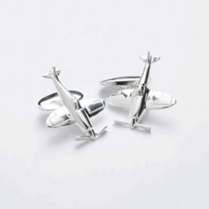 Fighter Plane Chain Cufflinks by Onyx-Art London