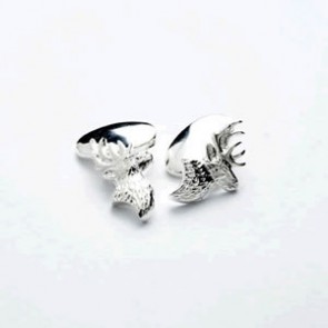 Stag Head Chain Cufflinks by Onyx-Art London