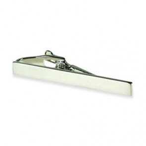 Brushed Slim Tie Bar by Onyx-Art London