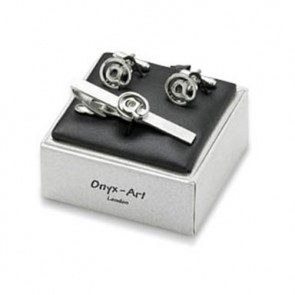 At Sign Cufflinks Box Set by Onyx-Art London