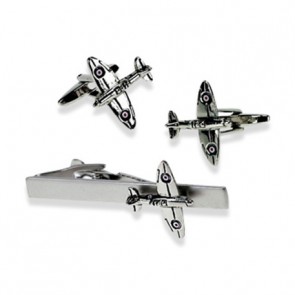 Spitfire Tie Bar Set by Onyx-Art London