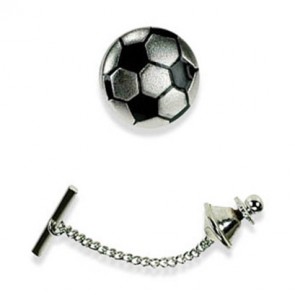 Silver Football Tie Pin by Onyx-Art London