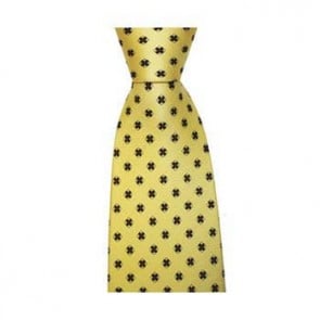 Yellow Diamond Flower Tie by Sax Design