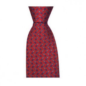 Red And Blue Stirrups Tie by Sax Design