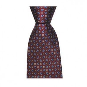 Wine Small Paisley Cross Tie by Sax Design