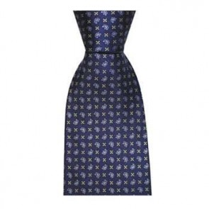 Blue Small Paisley Cross Tie by Sax Design